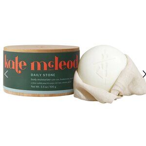 New Kate McLeod Daily Stone Starter Kit - Lotion Bar with Bamboo-like Cannister